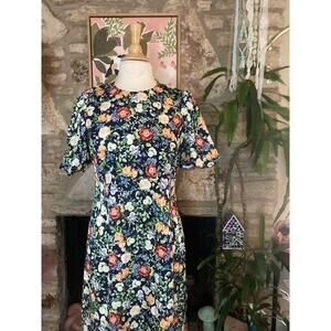 Vintage-Style Floral Slit Dress 🌸 Cottagecore Garden Vibe Midi Dress